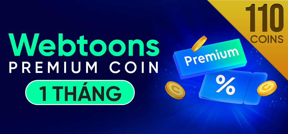 Webtoons Premium Coin (110 coins) - 1 tháng